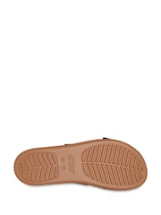 Crocs Brown Brooklyn Woven Buckle Sandals - Image 6 of 7
