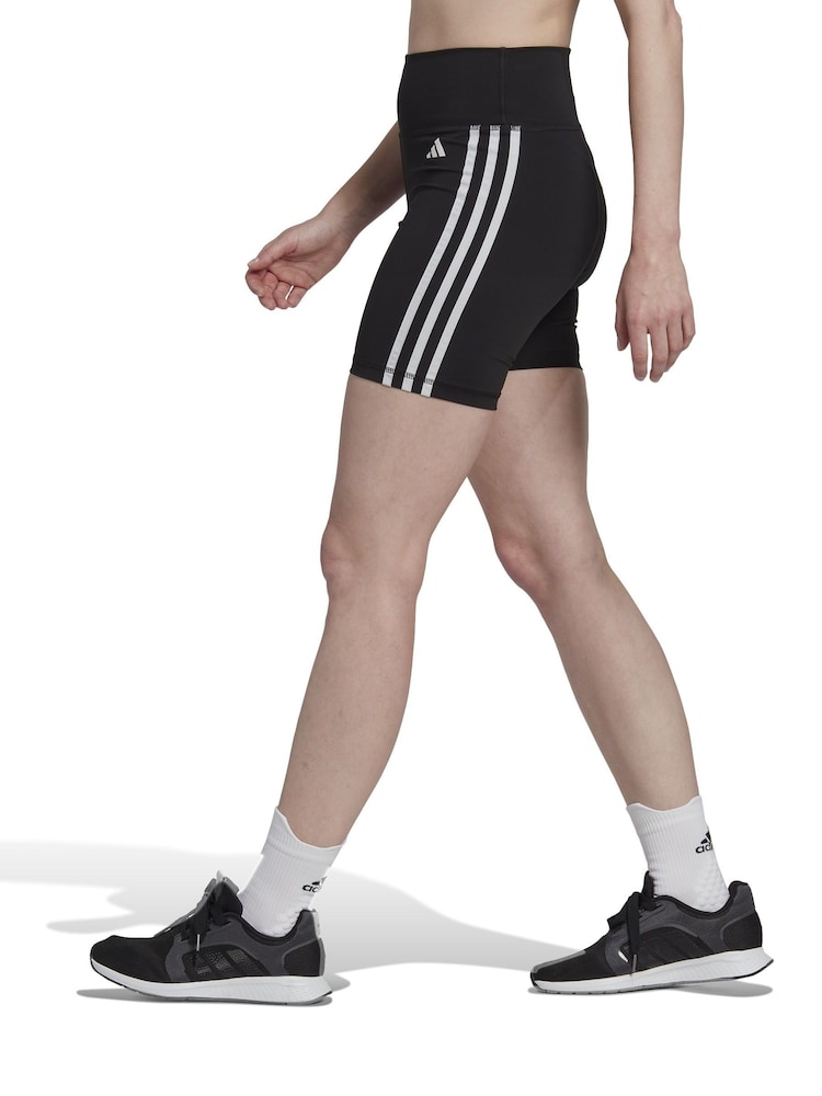 Adidas Training Essentials 3 Krátké legíny s vysokým pasem Pruh - Image 3 of 8