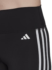 adidas Black Training Essentials 3 Stripes High Waisted Short Leggings - Image 6 of 8