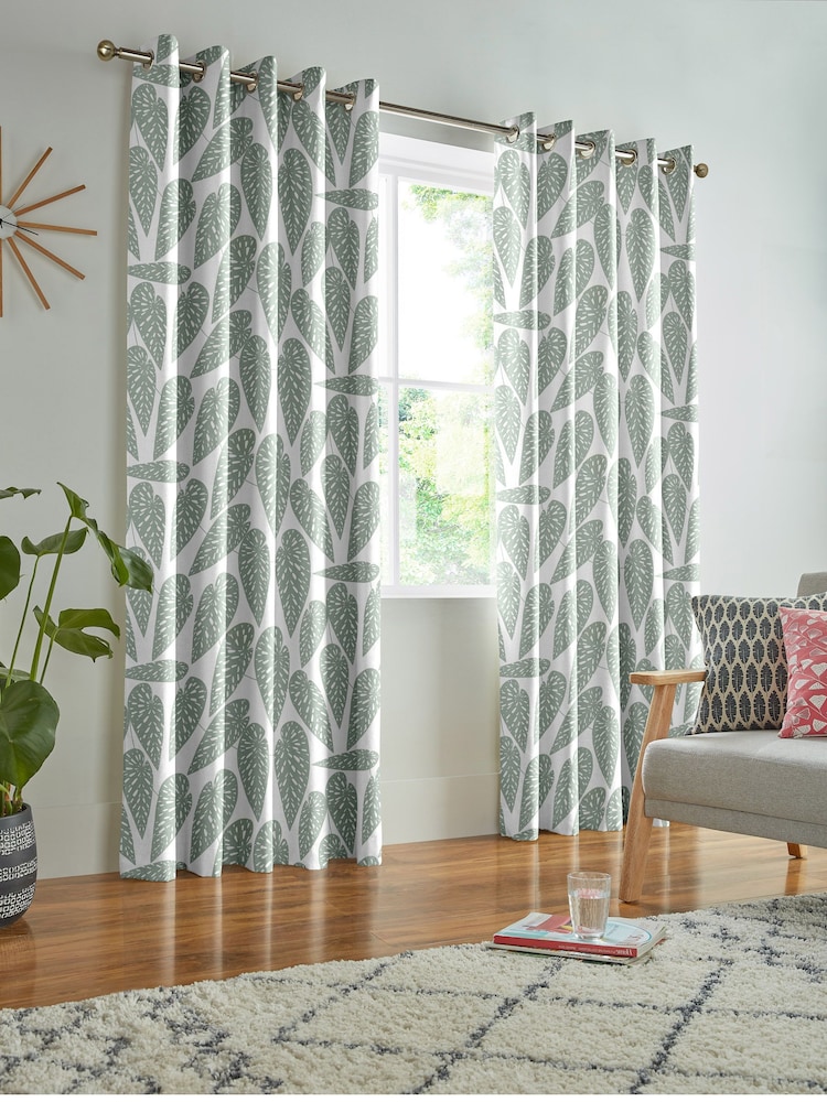 MissPrint Shaded 100% Cotton Tropics Made to Measure Curtains - Image 2 of 9