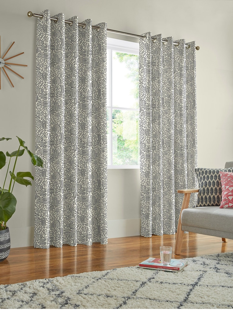 MissPrint Atacama 100% Cotton Nazca Made to Measure Curtains - Image 2 of 9