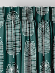 MissPrint Teal 100% Cotton Bloom Made to Measure Curtains - Image 5 of 9