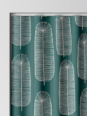 MissPrint Teal 100% Cotton Bloom Made to Measure Curtains - Image 8 of 9