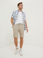 FatFace Natural Linen Flat Front Shorts - Image 1 of 4