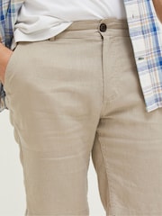 FatFace Natural Linen Flat Front Shorts - Image 2 of 4