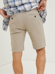 FatFace Natural Linen Flat Front Shorts - Image 3 of 4