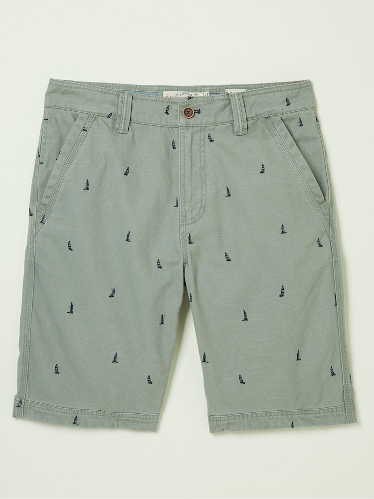FatFace Green Cove Boat Embroidered Shorts - Image 4 of 4
