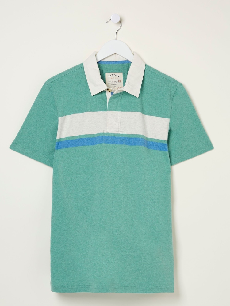 FatFace Green Hastings Chest Stripe Polo - Image 5 of 5 FatFace Green Hastings Chest Stripe Polo - Image 5 of 5