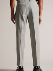 Ted Baker Grey Lucciat Slim Fit Herringbone Trousers - Image 2 of 4