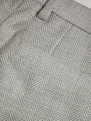 Ted Baker Grey Lucciat Slim Fit Herringbone Trousers - Image 4 of 4