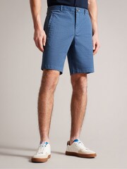 Ted Baker Blue Regular Fit Gomer Printed Shorts - Image 1 of 5