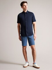 Ted Baker Blue Regular Fit Gomer Printed Shorts - Image 3 of 5