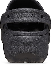 Crocs Black Classic Platform Glitter Clogs - Image 2 of 7