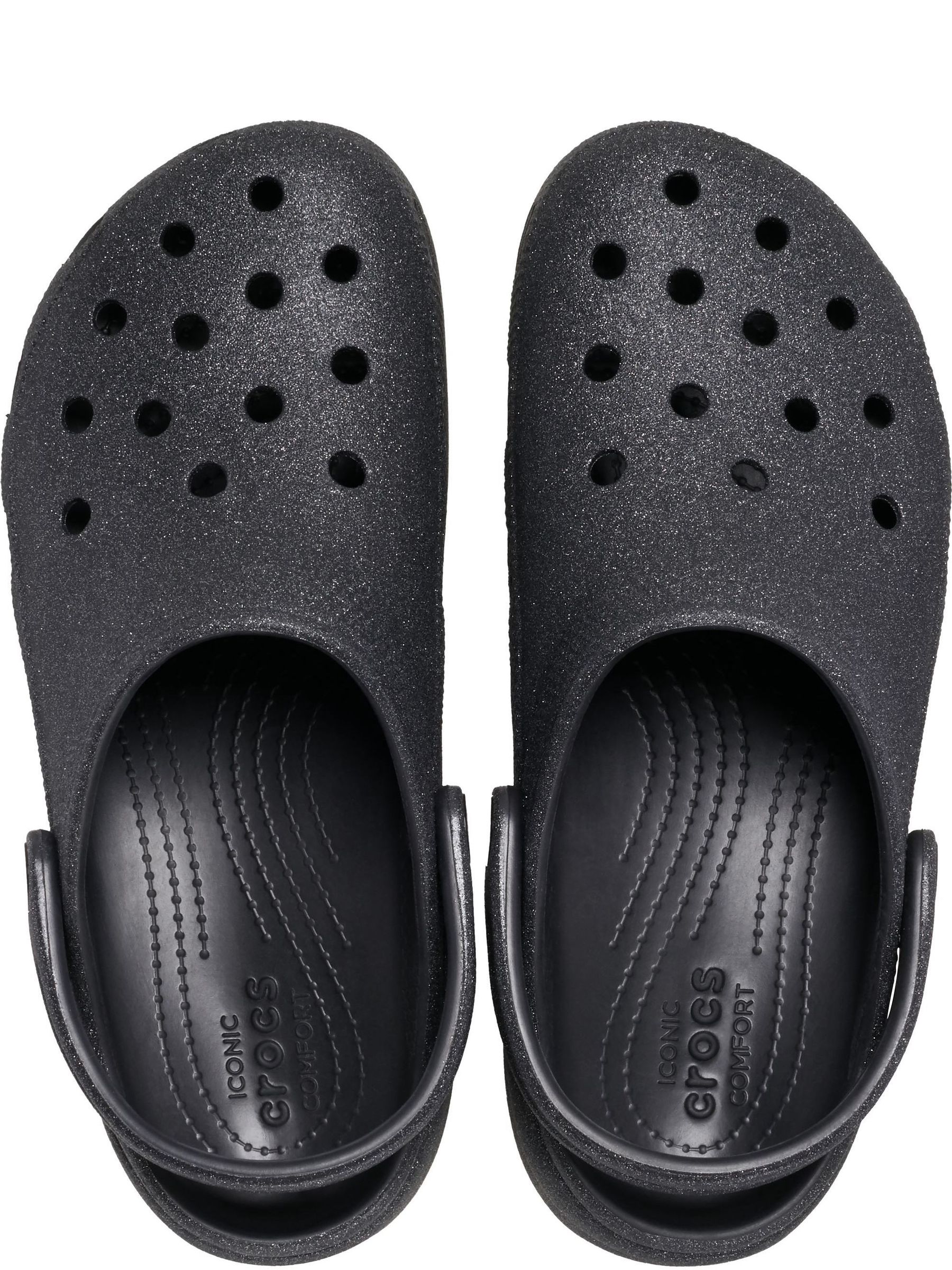 Buy Crocs Black Classic Platform Glitter Clogs from Next Romania