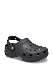 Crocs Black Classic Platform Glitter Clogs - Image 7 of 7