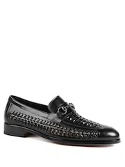Jones Bootmaker Black Rylee Slip On Leather Loafers - Image 1 of 6