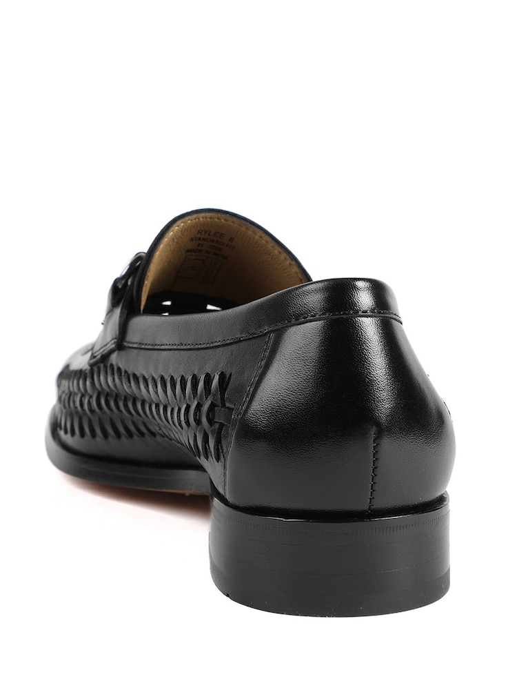 Jones Bootmaker Black Rylee Slip On Leather Loafers - Image 2 of 6