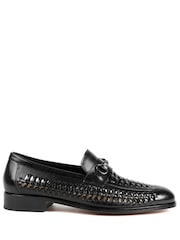 Jones Bootmaker Black Rylee Slip On Leather Loafers - Image 3 of 6
