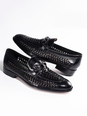 Jones Bootmaker Black Rylee Slip On Leather Loafers - Image 6 of 6