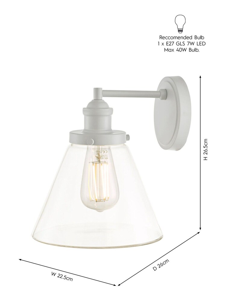 Laura Ashley Grey Isaac Outdoor Wall Light - Image 4 of 4