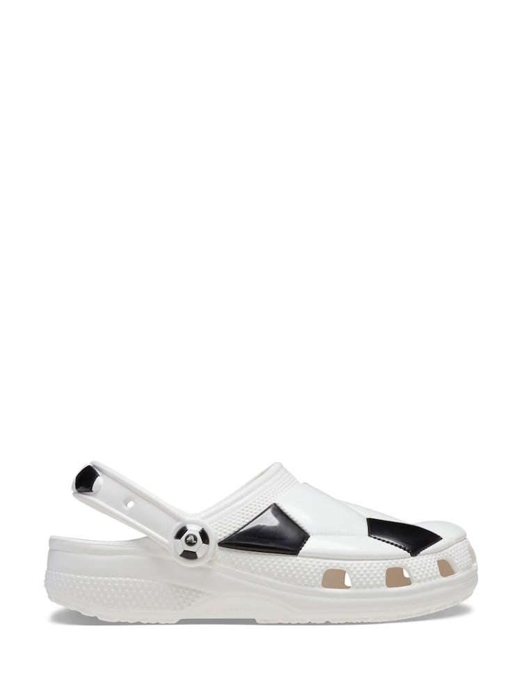 Crocs White Classic Kids Soccer Ball Clogs - Image 2 of 5