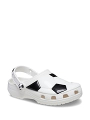 Crocs White Classic Kids Soccer Ball Clogs - Image 3 of 5