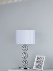 Dar Lighting Chrome Venus Table Lamp With Shade - Image 1 of 5