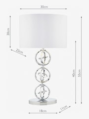 Dar Lighting Chrome Venus Table Lamp With Shade - Image 5 of 5