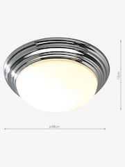 Dar Lighting Chrome Dar Biba Large Bathroom Flush Ceiling Light - Image 6 of 6