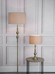 Dar Lighting Brass Alicante Ball Table Lamp Antique Brass With Shade - Image 3 of 6