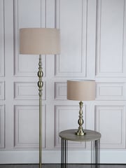 Dar Lighting Brass Alicante Ball Table Lamp Antique Brass With Shade - Image 4 of 6