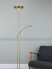 Dar Lighting Brass Hannah Mother and Child Floor Lamp - Image 1 of 4