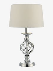 Dar Lighting Chrome Dar Cowley Touch Table Lamp With Shade - Image 3 of 4