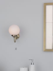 Dar Lighting Brass Biba Bathroom Wall Light - Image 1 of 6