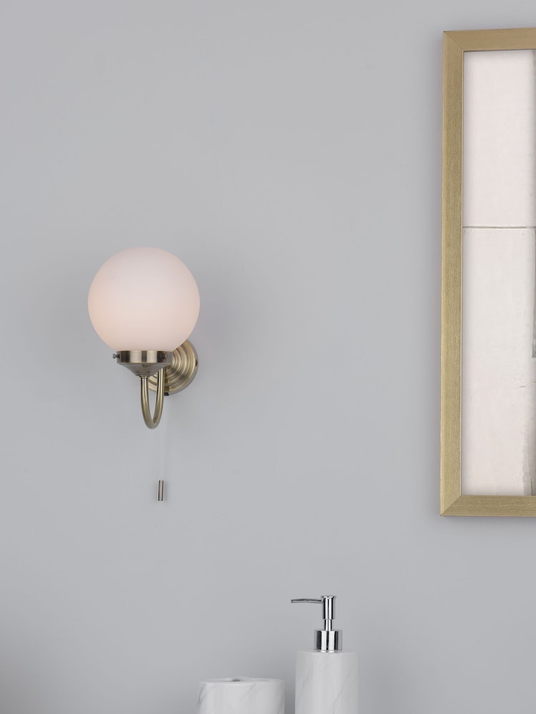 Dar Lighting Brass Biba Bathroom Wall Light - Image 1 of 6
