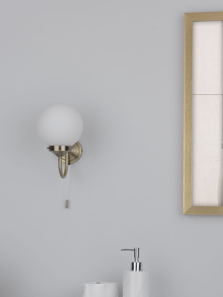 Dar Lighting Brass Biba Bathroom Wall Light - Image 2 of 6