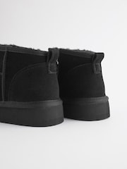 Black Shower Resistant Faux Fur Lined Suede Ankle Boots - Image 7 of 8