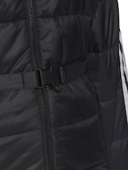 adidas Originals Black Curve Hooded Premium Long Slim Jacket - Image 6 of 6
