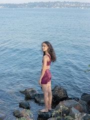 Girlfriend Collective High Rise Run Shorts - Image 6 of 7