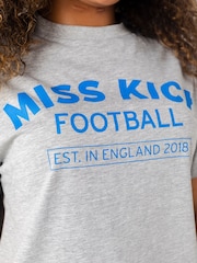 Miss Kick Womens Grey Jas Oversized 100% Cotton T-Shirt - Image 4 of 4