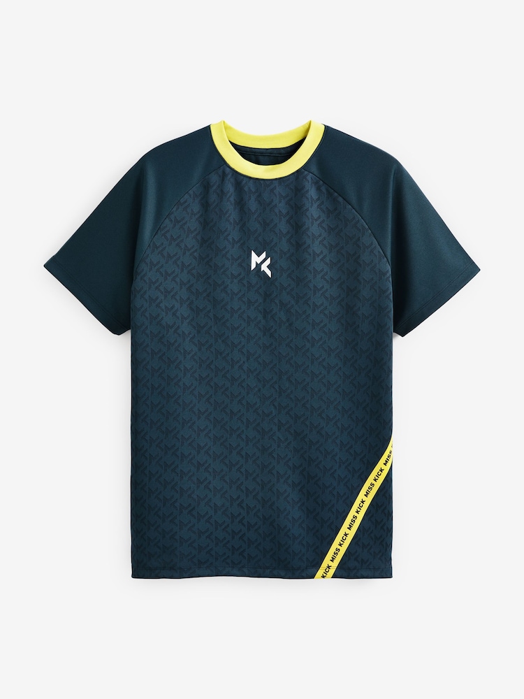 Miss Kick Womens Teal Standard Training Top - Image 4 of 4