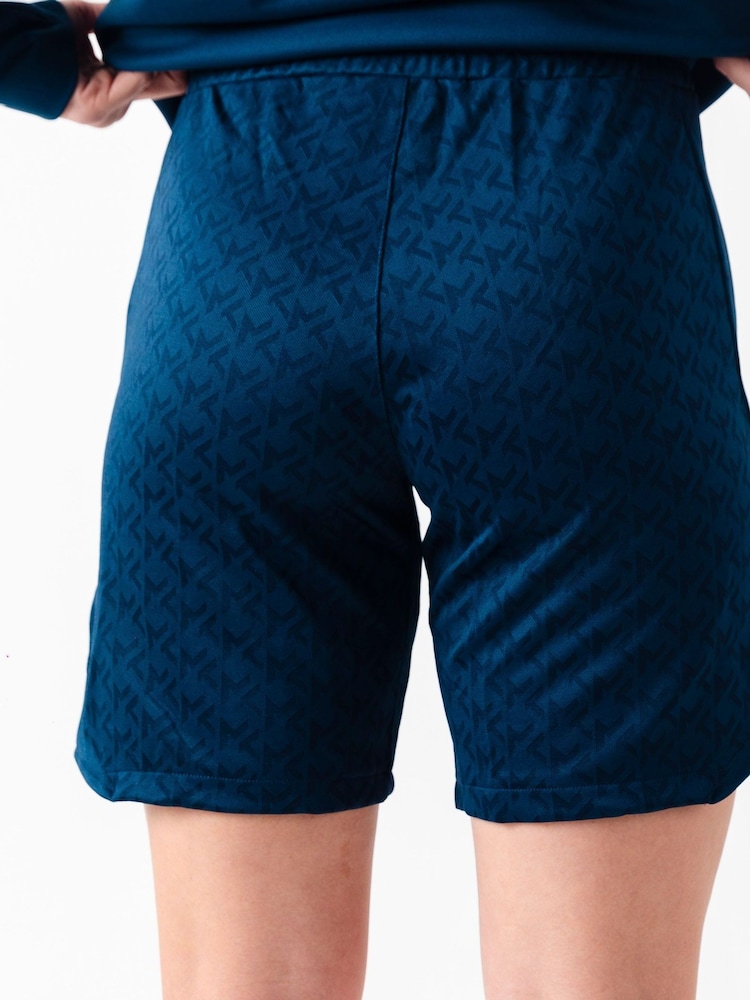 Miss Kick Womens Teal Blue Standard Training Shorts - Image 2 of 4 Miss Kick Womens Teal Blue Standard Training Shorts - Image 2 of 4
