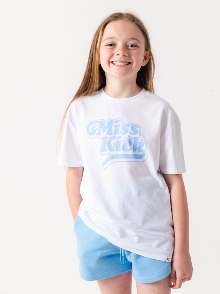 Miss Kick Girls Rachel 100% Cotton White T-Shirt - Image 2 of 5