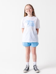 Miss Kick Girls Rachel 100% Cotton White T-Shirt - Image 4 of 5