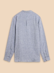 White Stuff Blue Pembroke 100% Linen Shirt - Image 6 of 6
