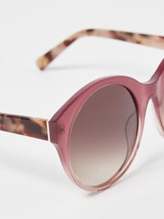 Oliver Bonas Pink Watermelon Tortoiseshell Sunglasses - Image 4 of 6