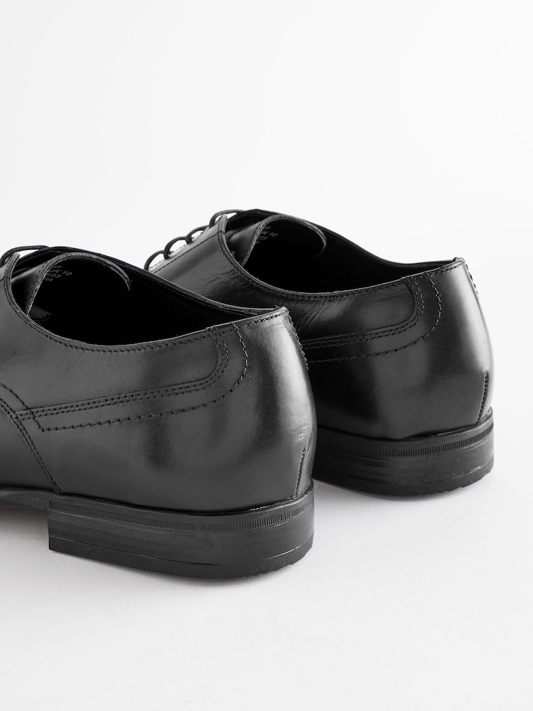 Noir - Chaussures Derby à bout en cuir - Image 5 of 7