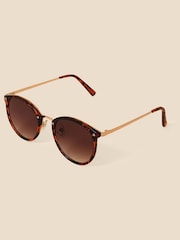Accessorize Metal Bridge Round Preppy Sunglasses - Imagen 2 de 3