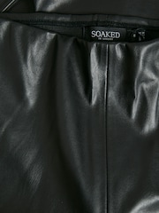 Soaked in Luxury Black Kaylee PU Leggings - Image 7 of 7