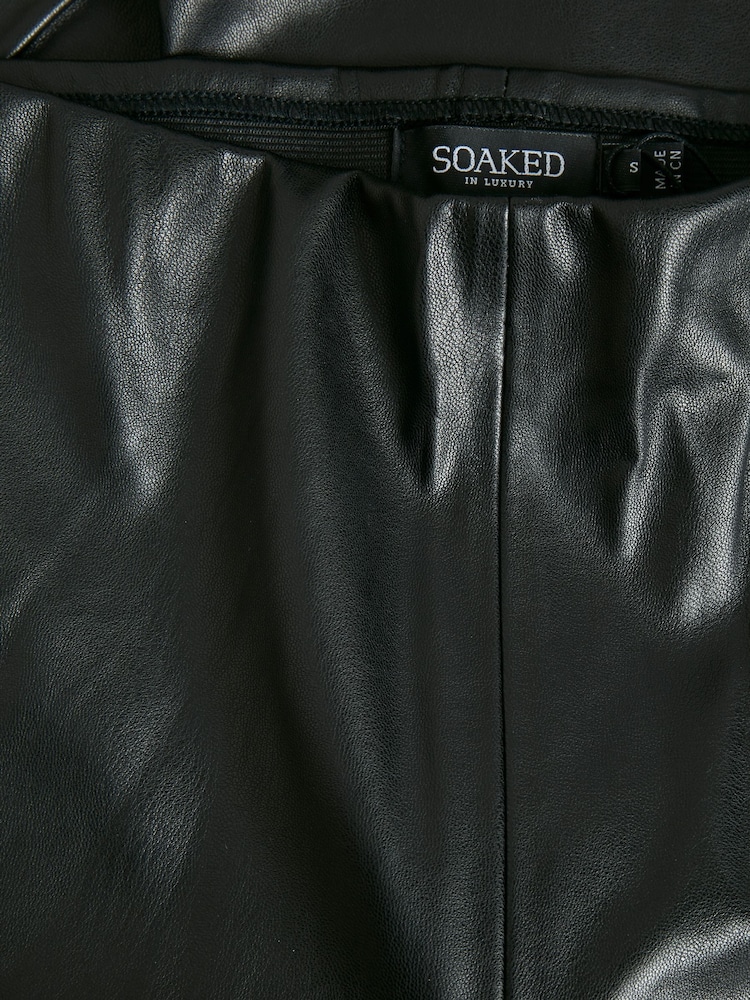 Soaked in Luxury Black Kaylee PU Leggings - Image 7 of 7